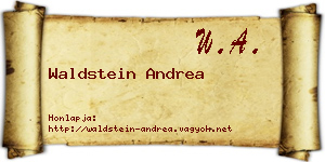Waldstein Andrea névjegykártya